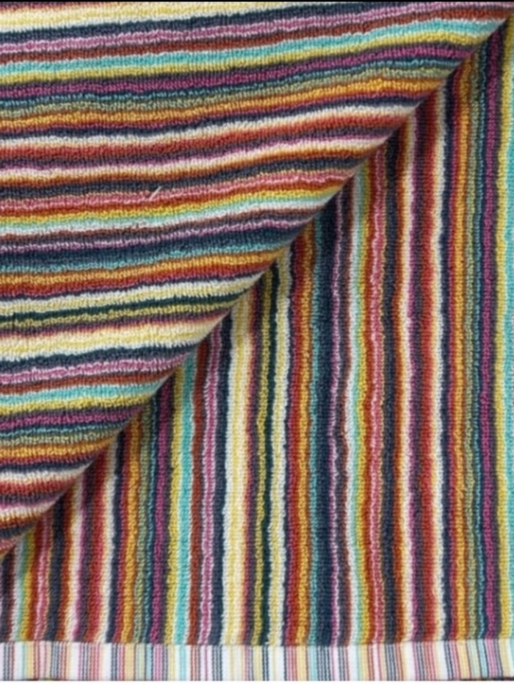 Rachel Zoe Rainbow Striped Bath and Hand Towel Set - Picture 2 of 3